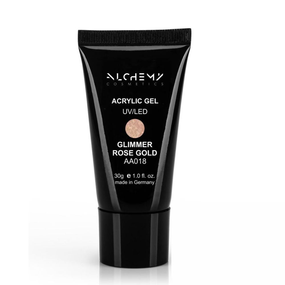 Acrylic Gel - Glimmer Rose Gold, 30g - AlchemyCosmetics