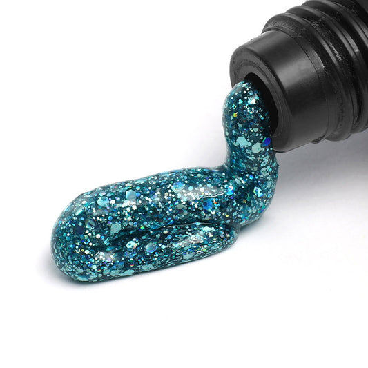 Acrylic Gel - Glitter Turquoise, 30g - AlchemyCosmetics