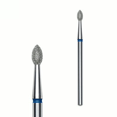 Diamond bur ''flame'' small blue L-4mm 2.1mm
