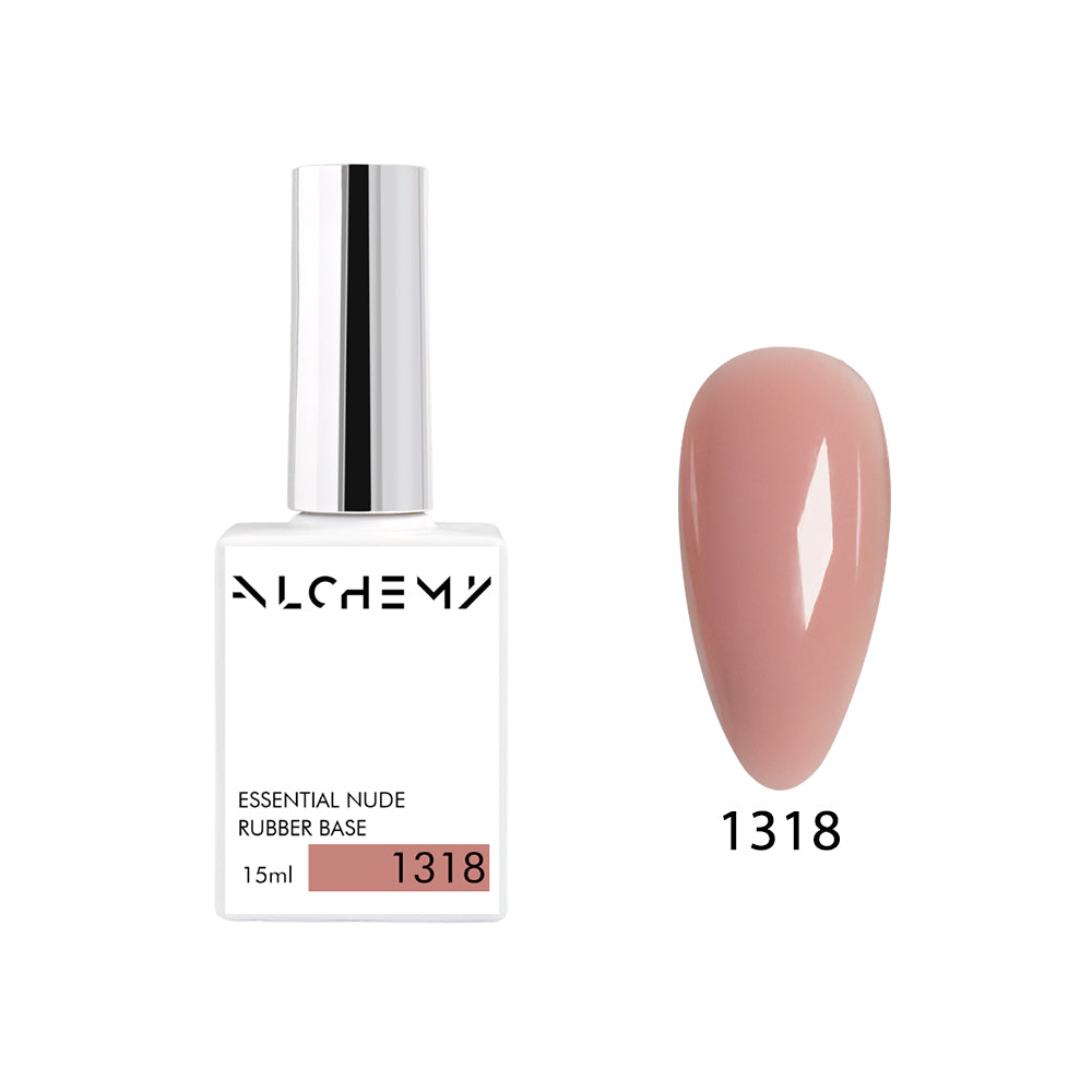 Essential Nude Rubber Base 1318 (soft), 15ml - AlchemyCosmetics